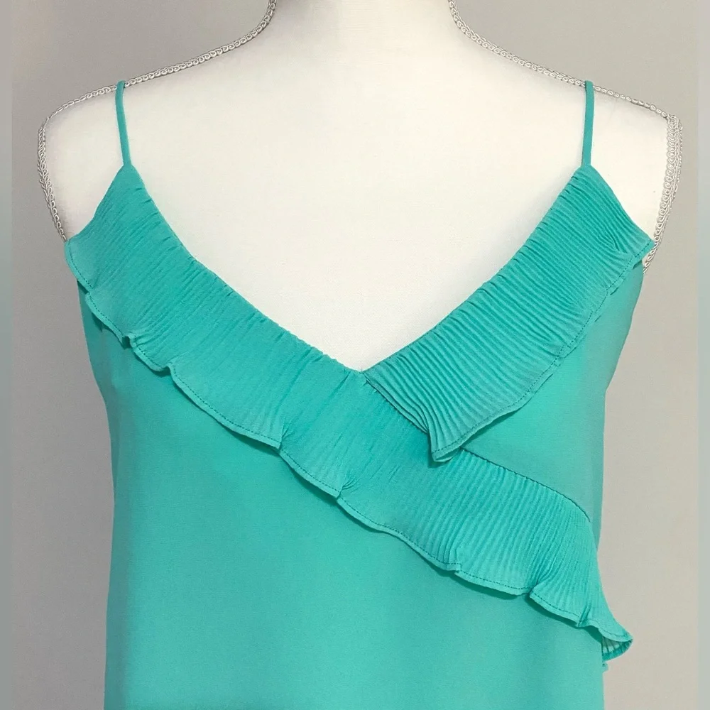 Naked Zebra Womens S Mint Green Cami Tank Top Boho Y2K Summer Beach Lightweight - Picture 3 of 12